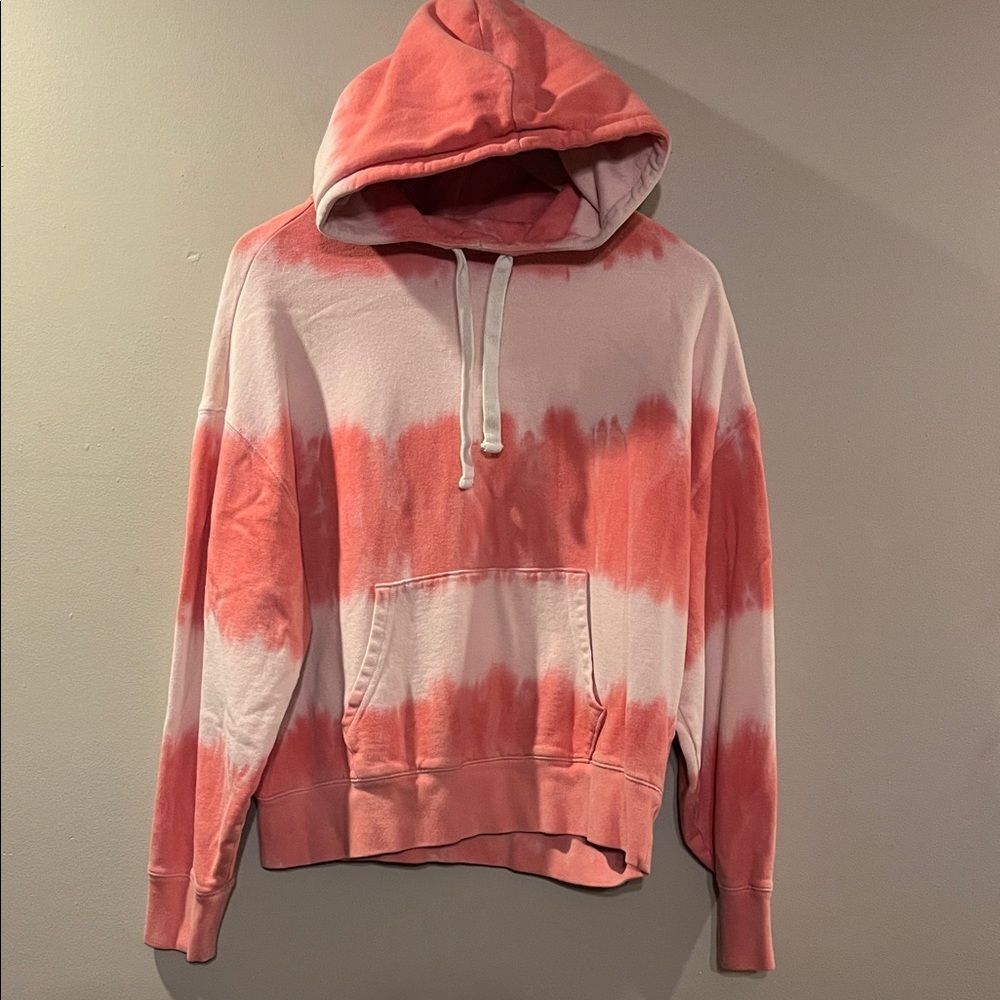 GAP Pink and White Tie-Dye Hoodie